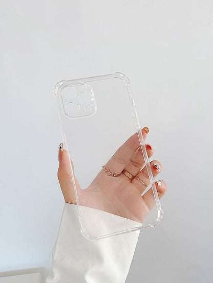 Estuche Transparente para iPhone con Protección de Cámara