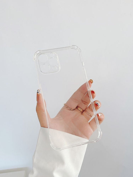 Estuche Transparente para iPhone con Protección de Cámara